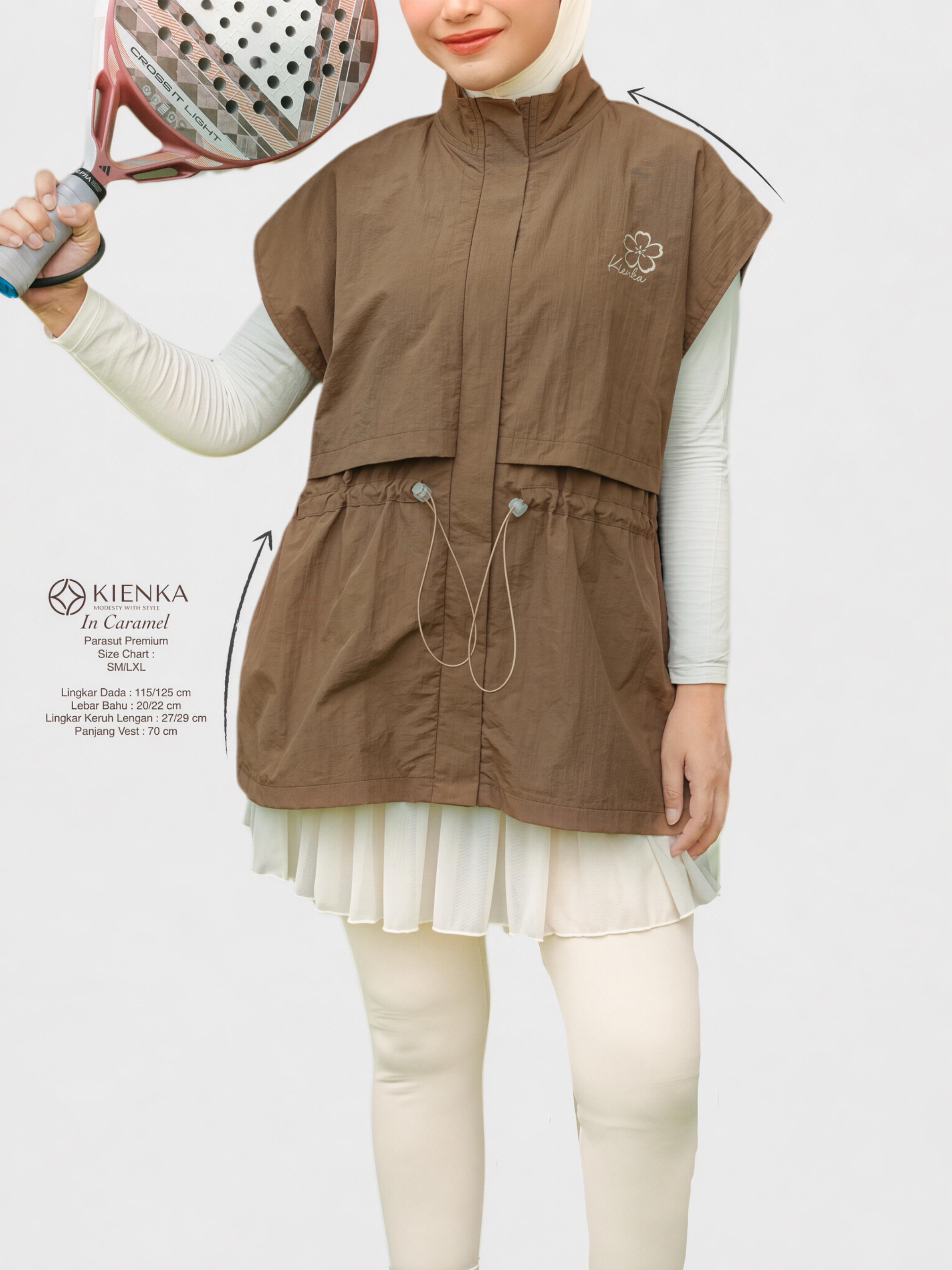 Lany Vest Activewear Caramel
