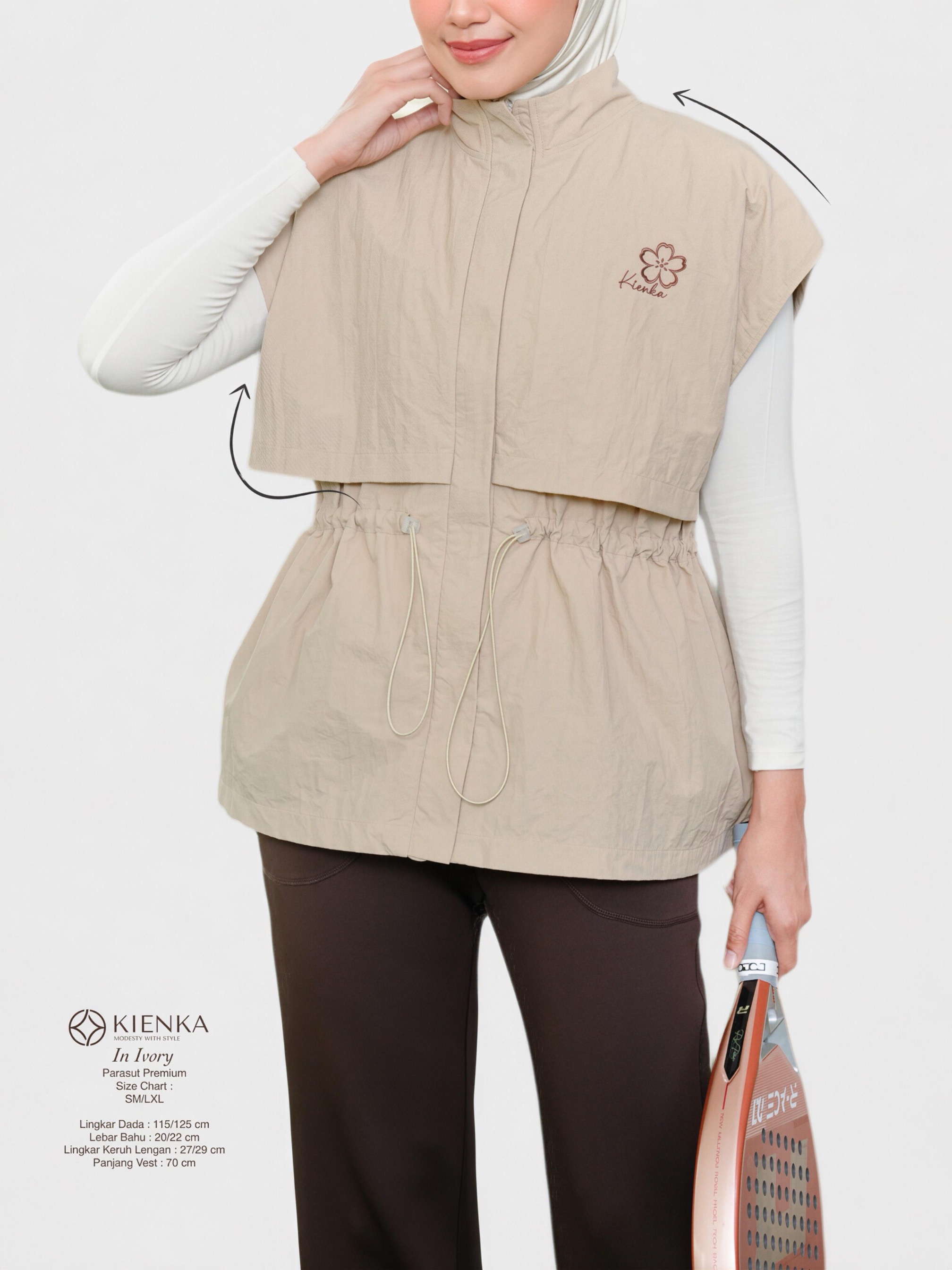 Lany Vest Activewear Ivory