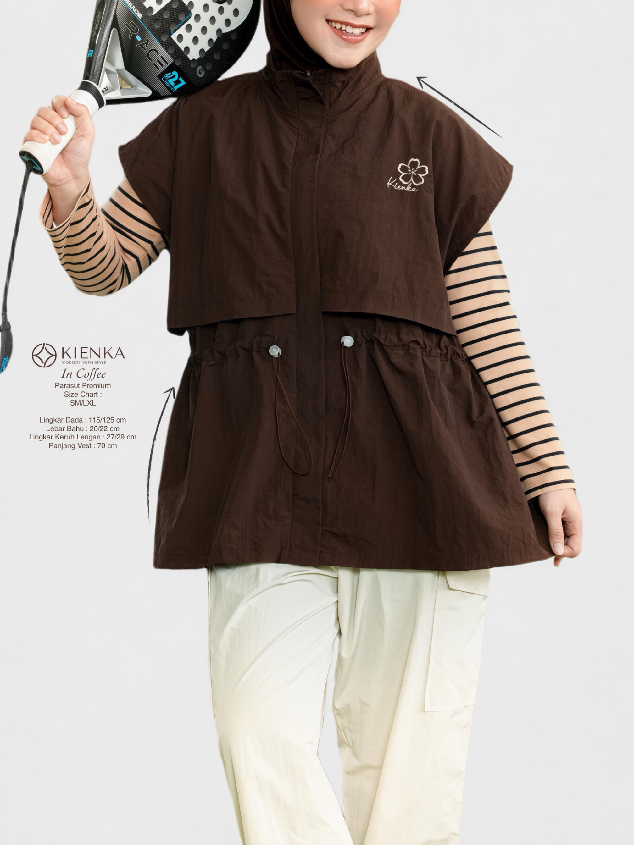 Lany Vest Activewear Coffee