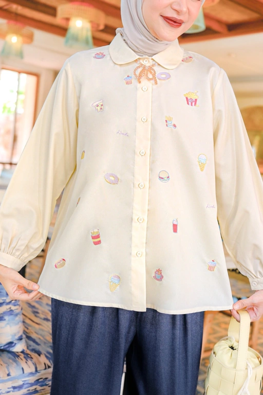 Image of Hobbies Embroidery Shirt Buttercup