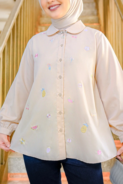 Image of Hobbies Embroidery Shirt Clay