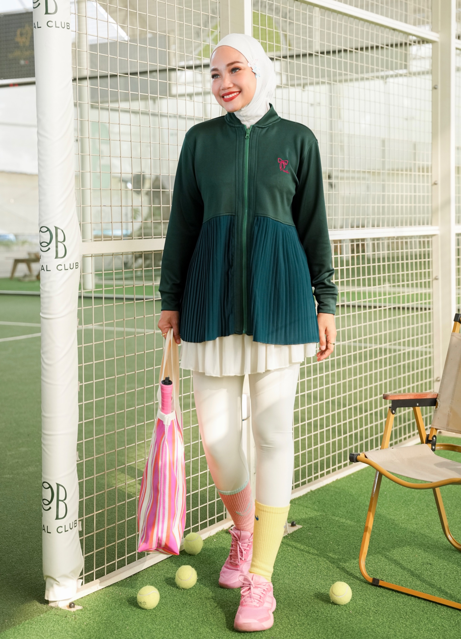 Ruby Pleats Jacket Emerald
