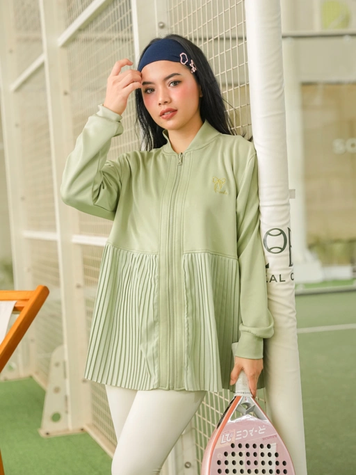 Ruby Pleats Jacket Matcha