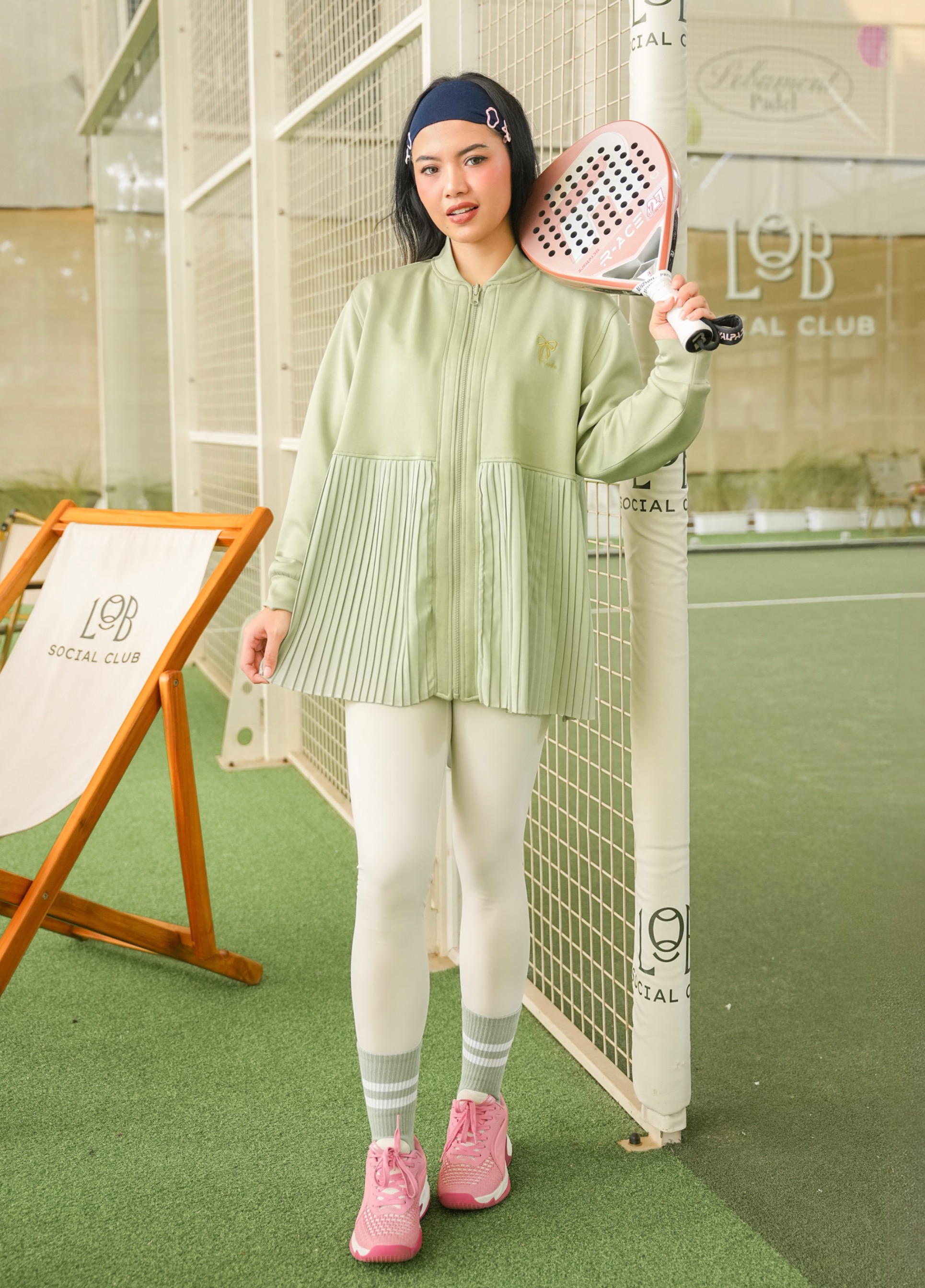 Ruby Pleats Jacket Matcha