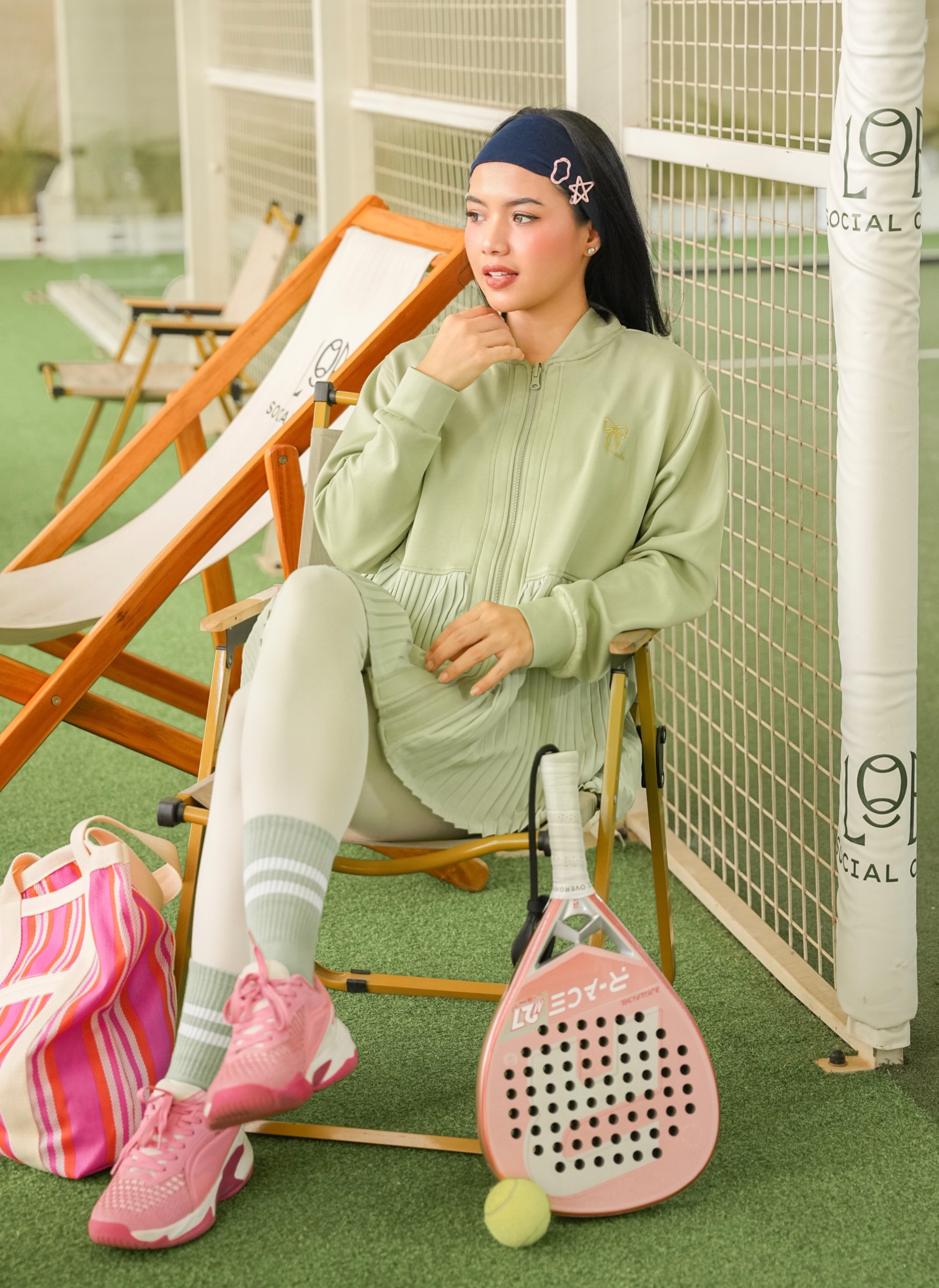 Ruby Pleats Jacket Matcha