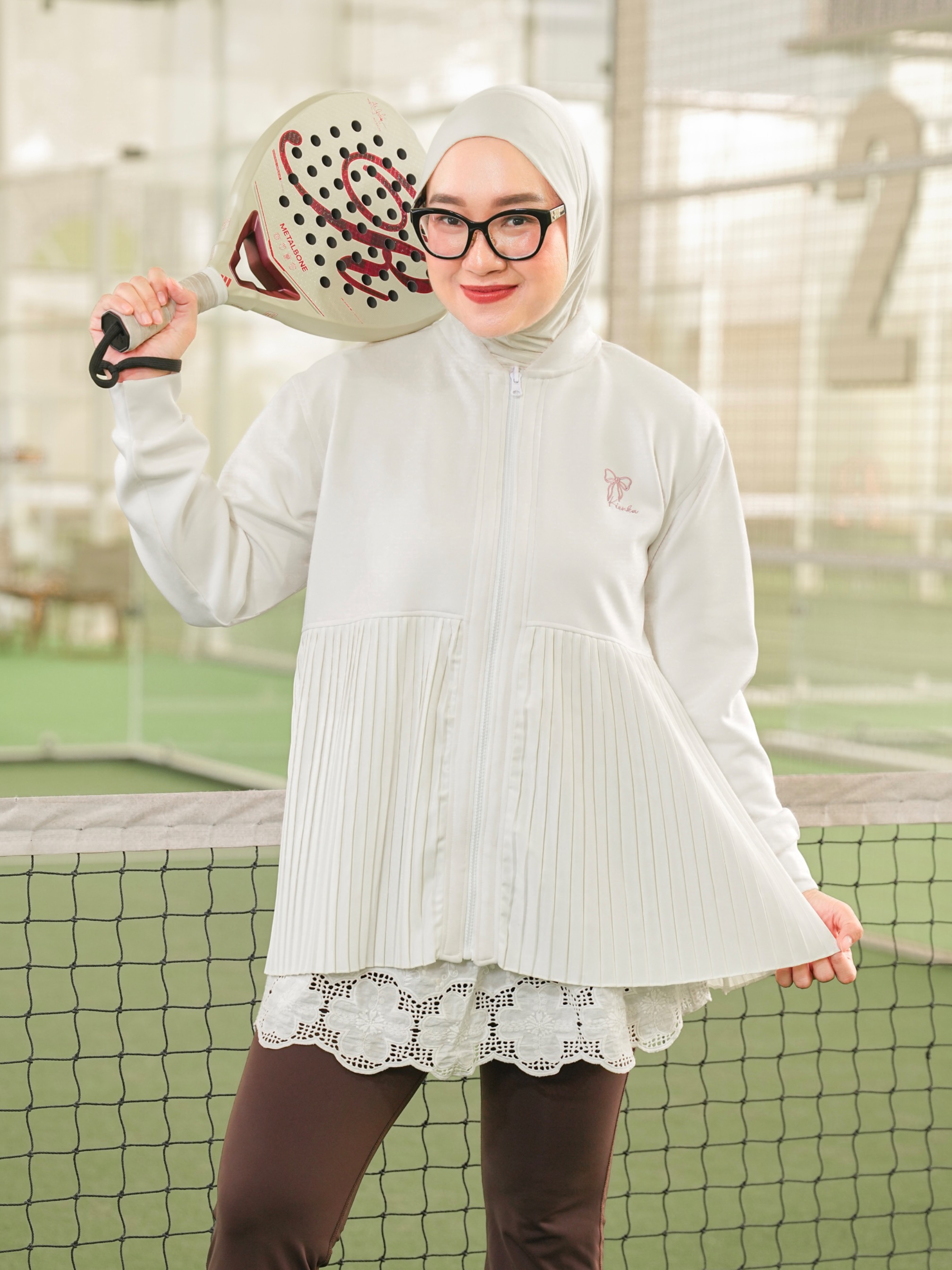 Ruby Pleats Jacket Pearl