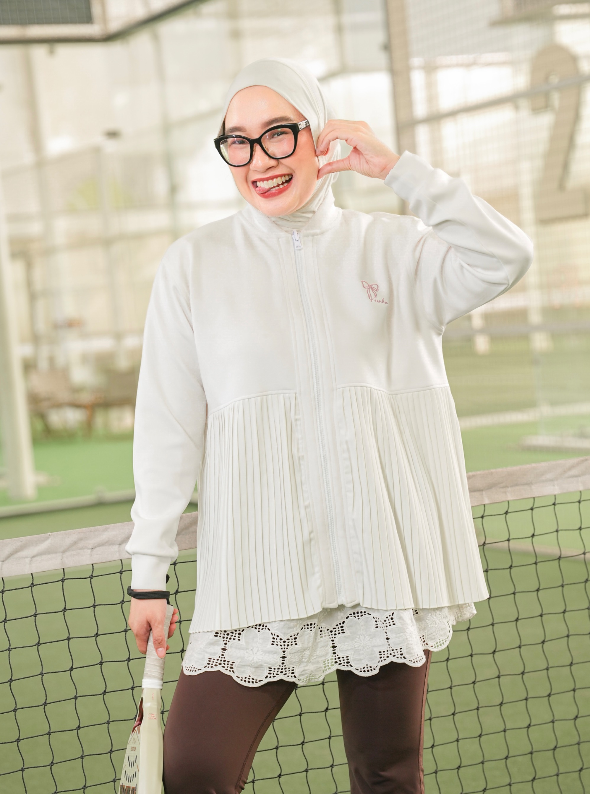Ruby Pleats Jacket Pearl