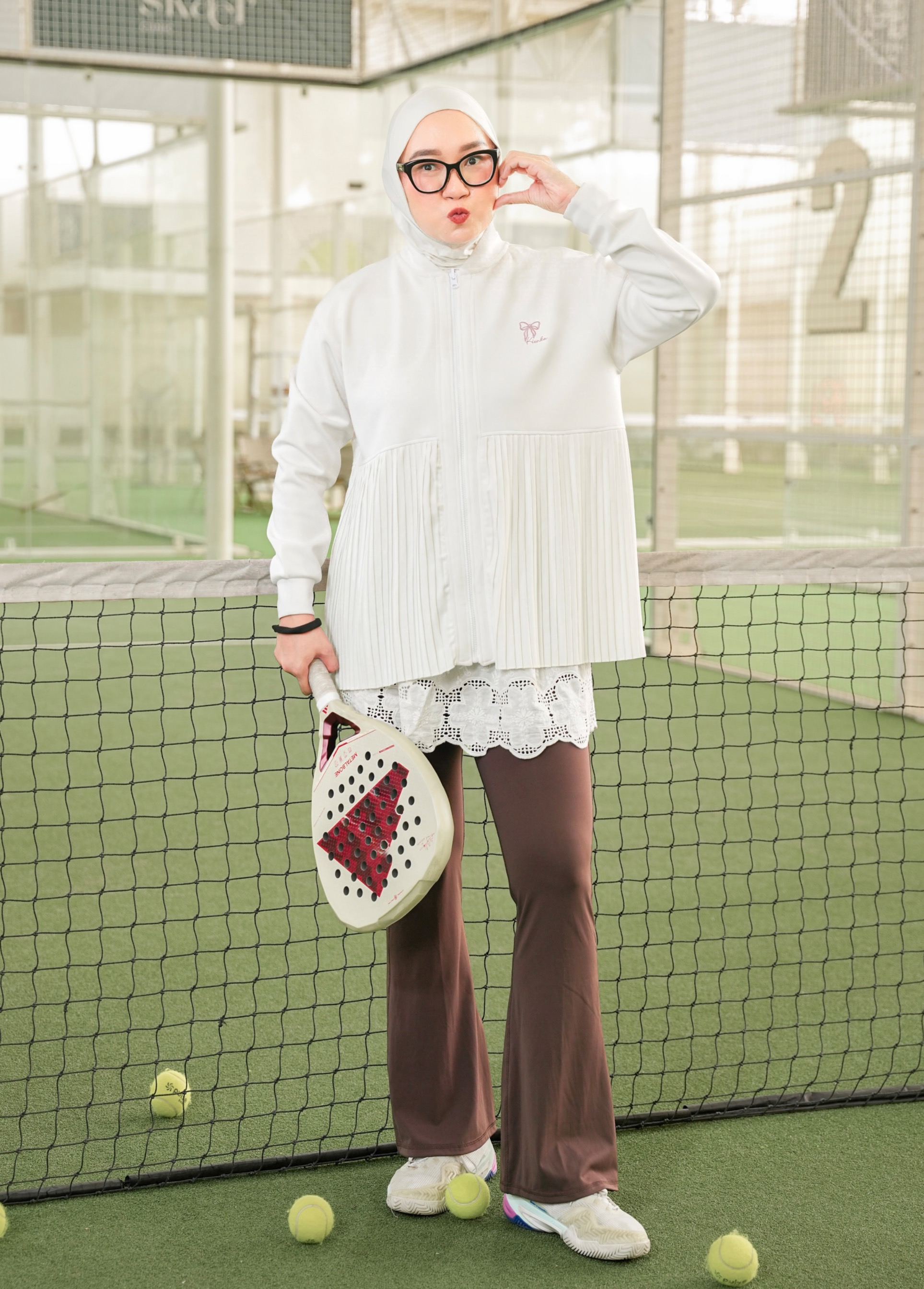 Ruby Pleats Jacket Pearl