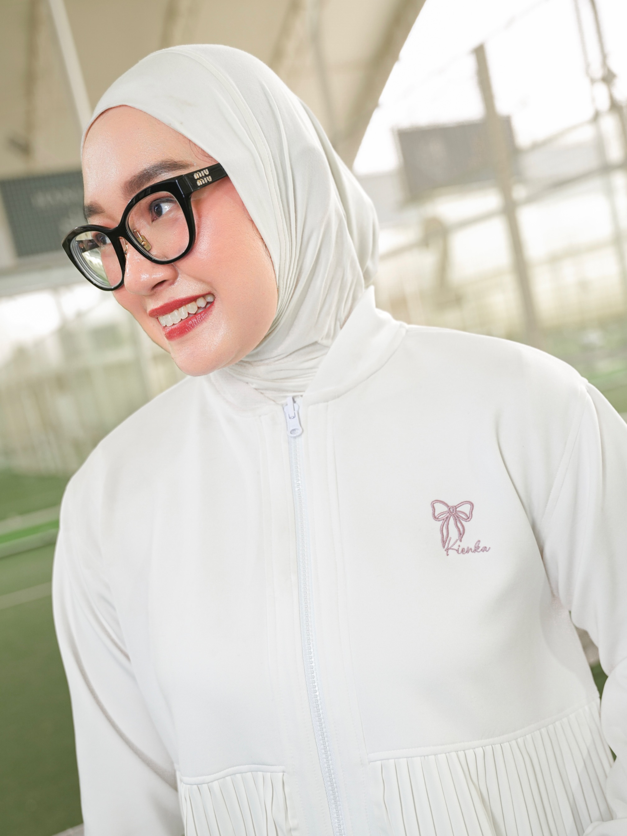 Ruby Pleats Jacket Pearl
