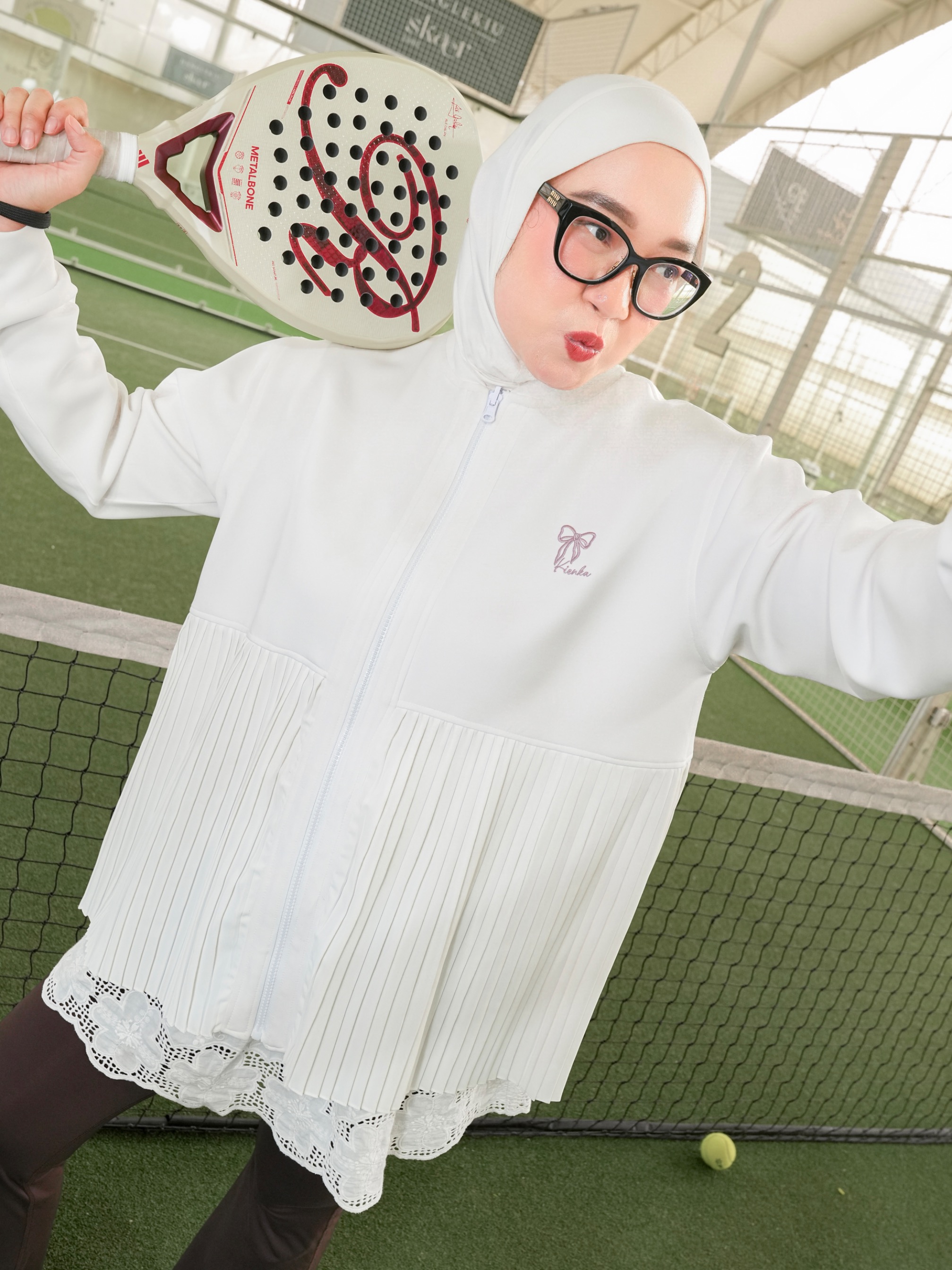 Ruby Pleats Jacket Pearl