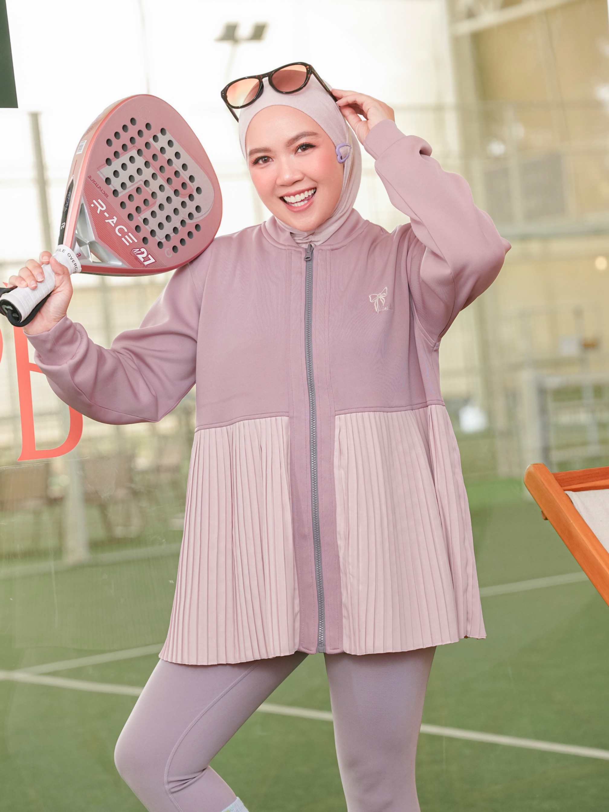 Ruby Pleats Jacket Mauve