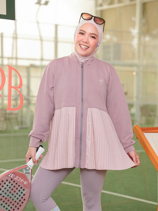 Ruby Pleats Jacket Mauve