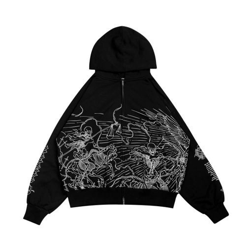 Image of Gozeal | Hoodie Boxy Double Zipper  | Nekros