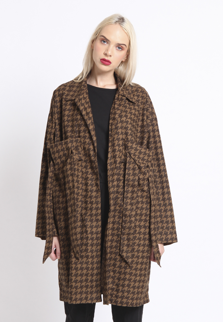 Houndstooth parka