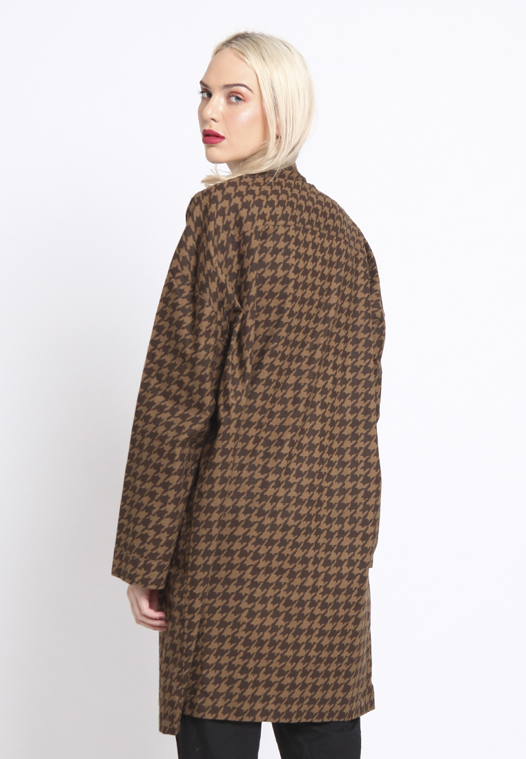 Houndstooth parka