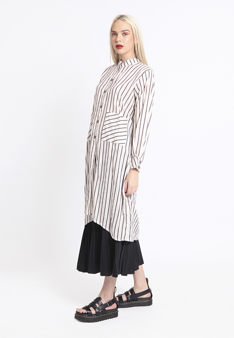EUGIN TOP stripe BRW