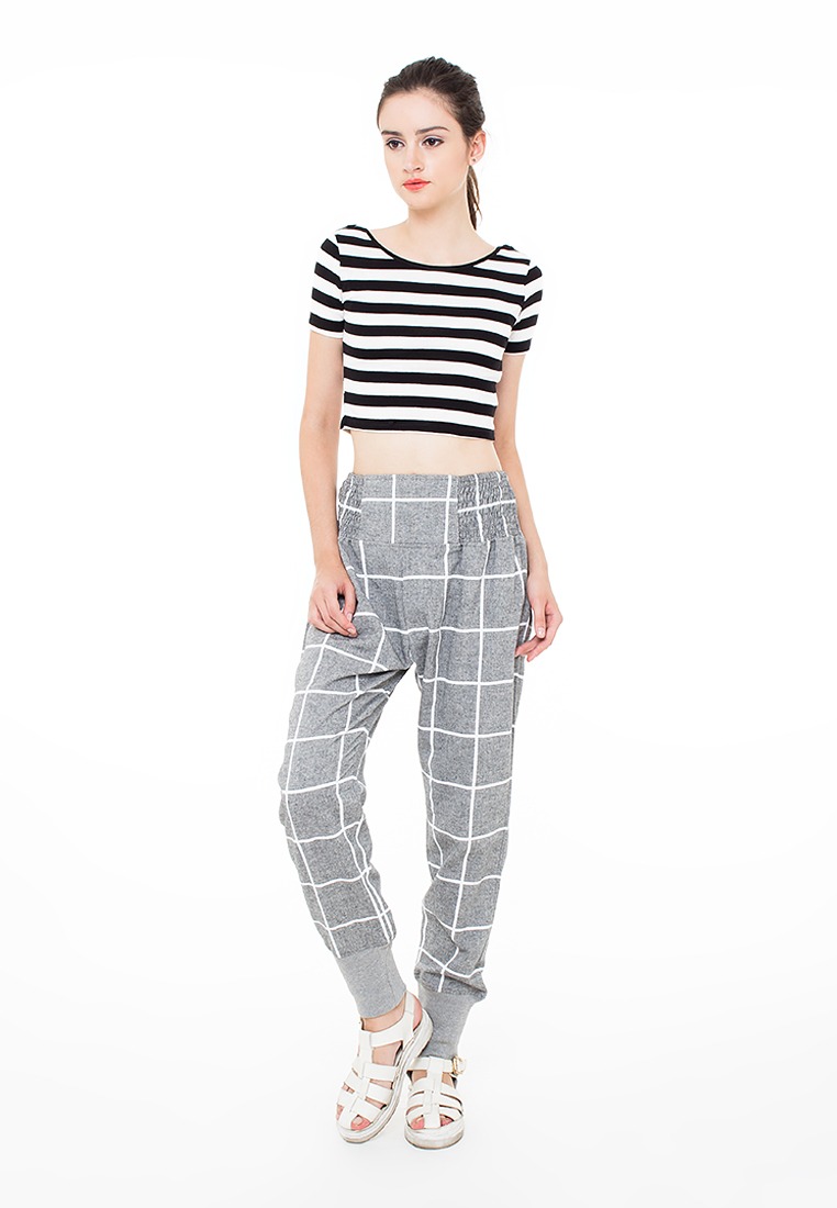 Block Pants Grey