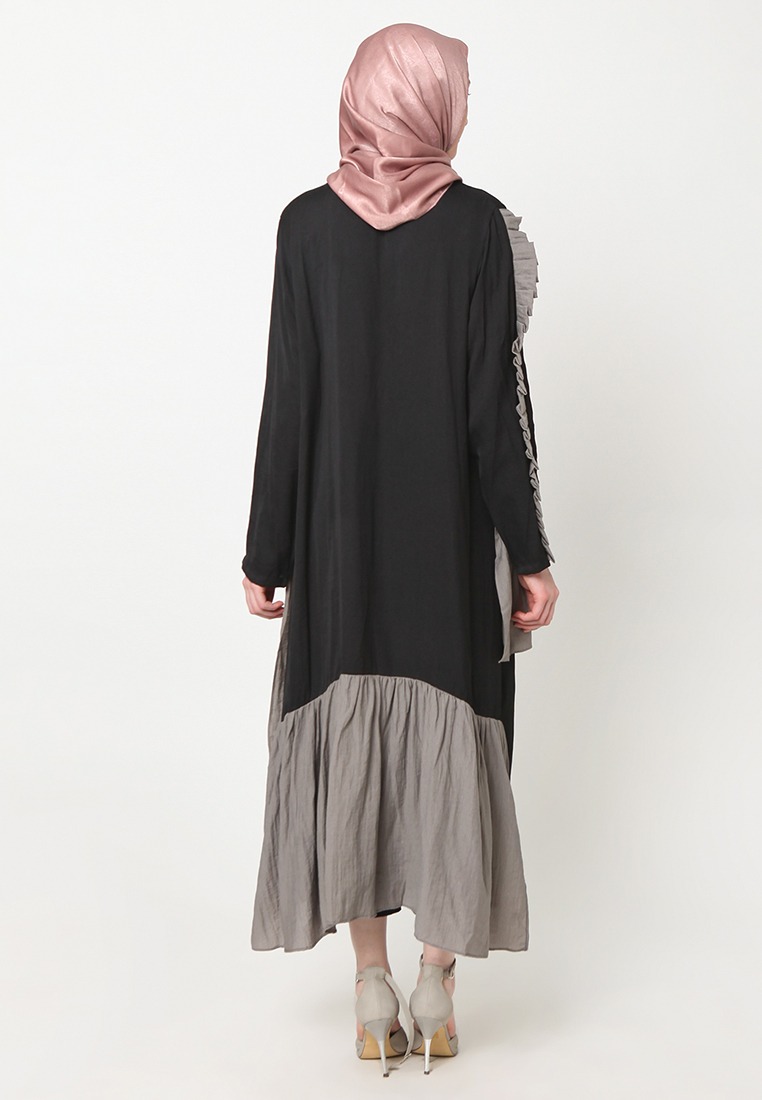 Ruffle Dress Layer Black