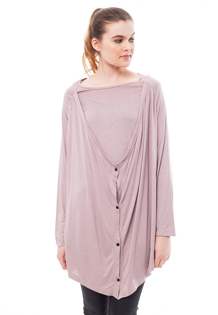 PURPOSE TOP KHAKI DUSTY