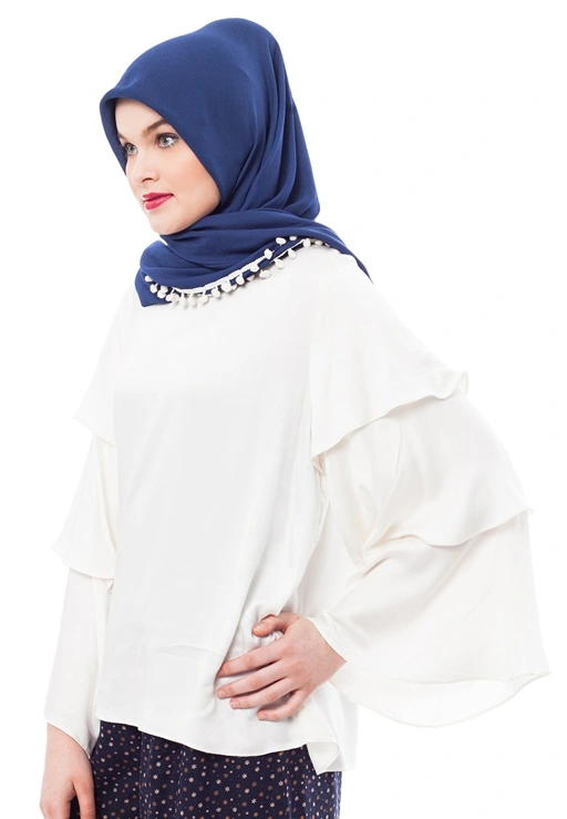 Image of RUFFLE TOP WHITE
