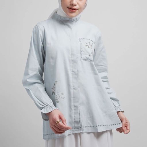 GIYOMI ID - Helen Blouse / Blouse Wanita / Blouse Bahan Textured Cotton / Baju Atasan Wanita