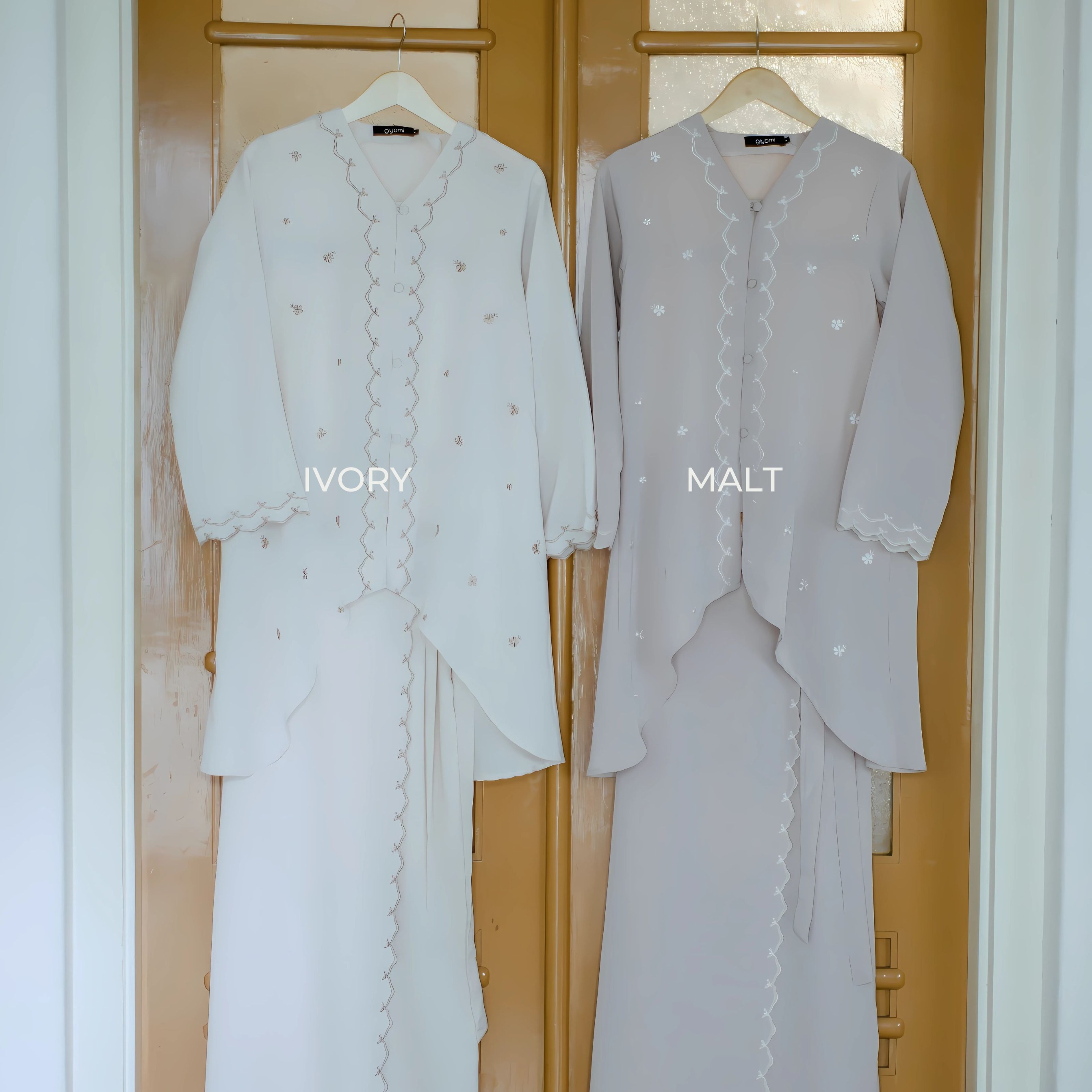 GIYOMI ID - Raya Kaluna Set / Dress Wanita / Dress Bahan Royal Silk / Dress Wanita