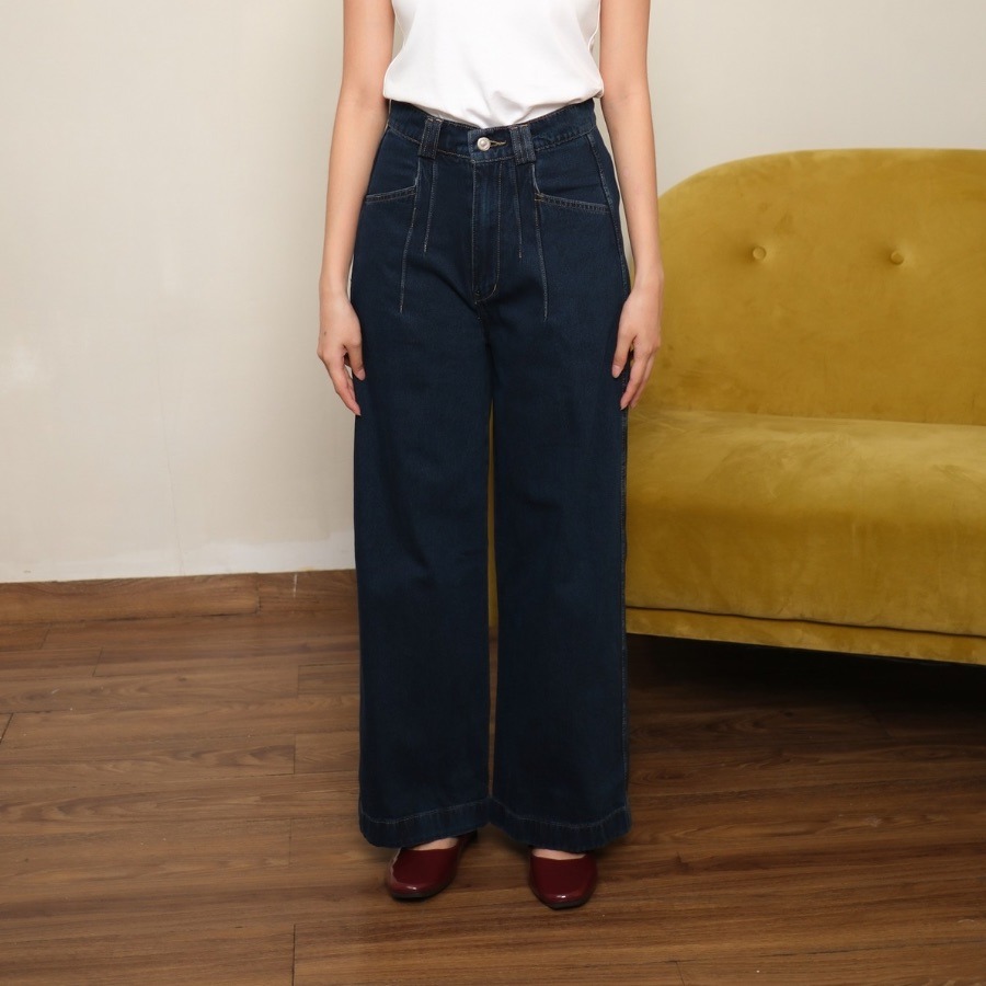 GIYOMI ID - Kulot Denim / Kulot Wanita / Kuton Bahan Denim / Bawahan Kulot Wanita