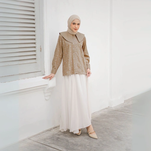 Image of GIYOMI ID - Ardella Blouse / Blouse Wanita / Blouse Bahan Katun Twil