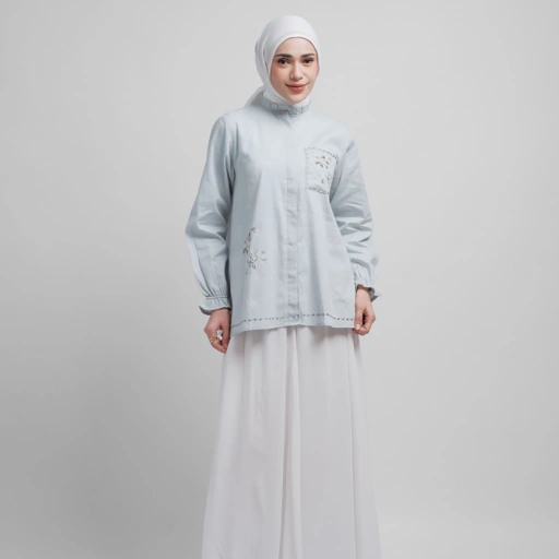 GIYOMI ID - Helen Blouse / Blouse Wanita / Blouse Bahan Textured Cotton / Baju Atasan Wanita