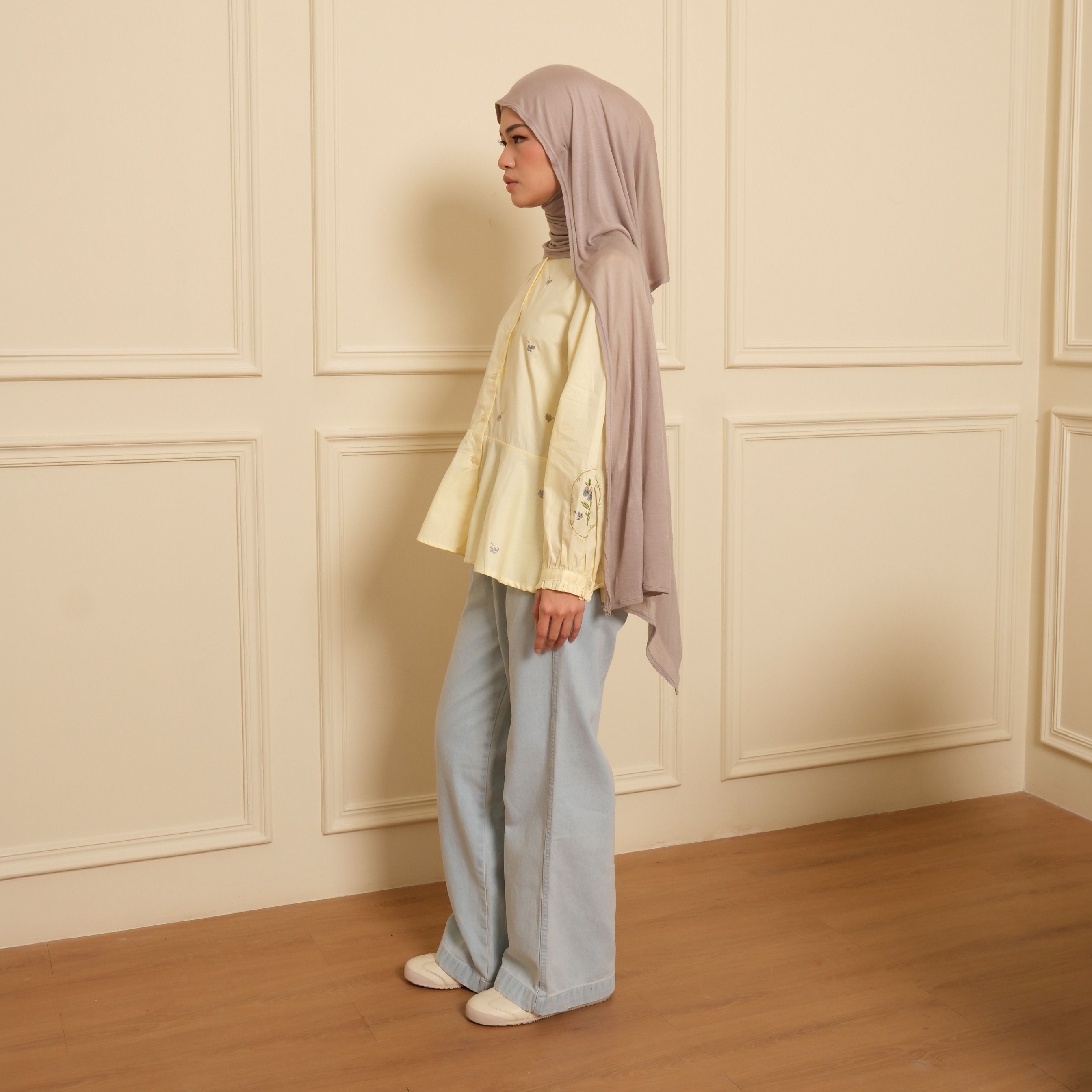 GIYOMI ID - Alice Blouse / Katun Poplin Premium / Blouse Wanita Bordir / Atasan Wanita / Busui Friendly
