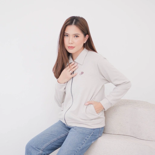 Image of GIYOMI ID - Calea Jacket / Jacket Bahan Kaos / Baju Atasan Wanita