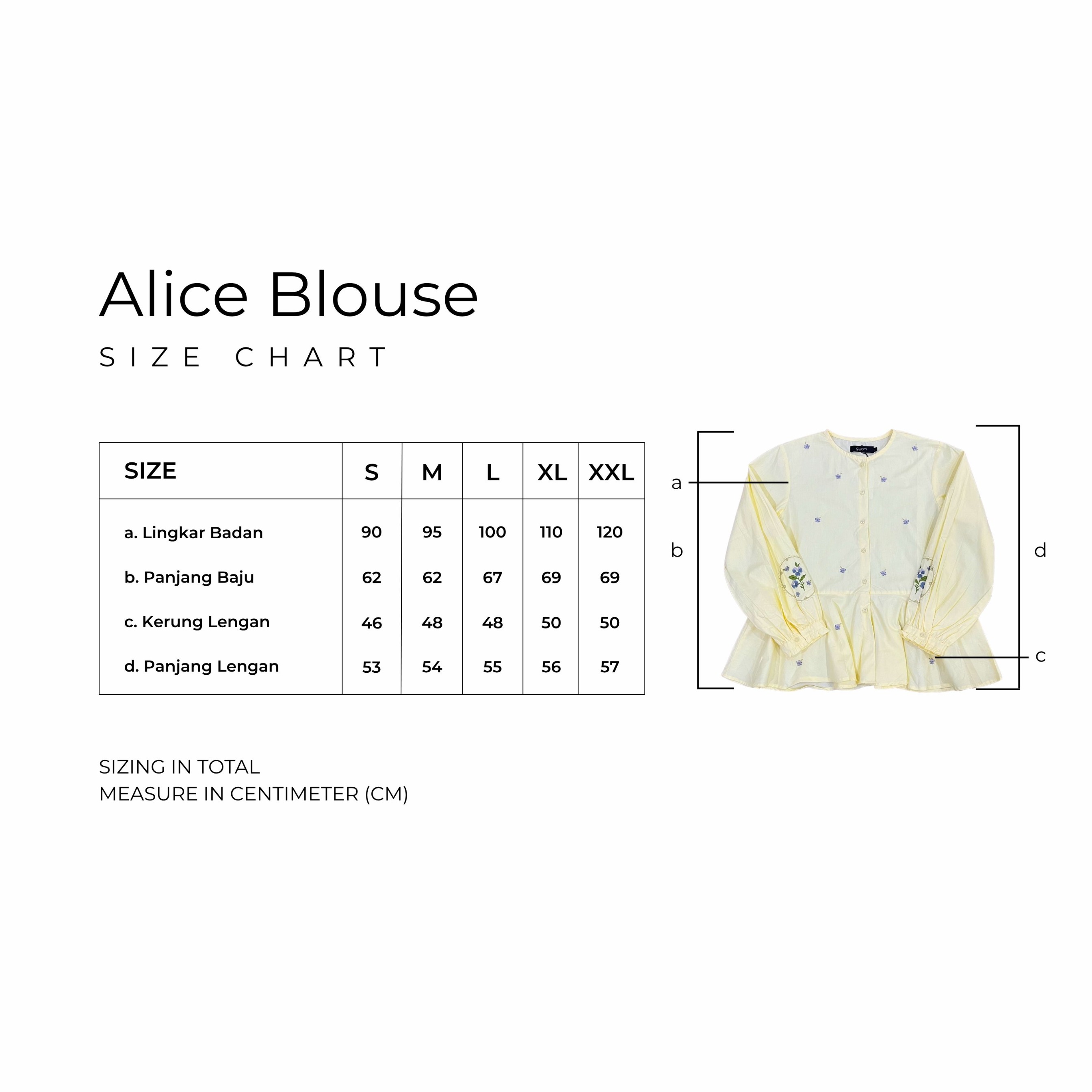GIYOMI ID - Alice Blouse / Katun Poplin Premium / Blouse Wanita Bordir / Atasan Wanita / Busui Friendly