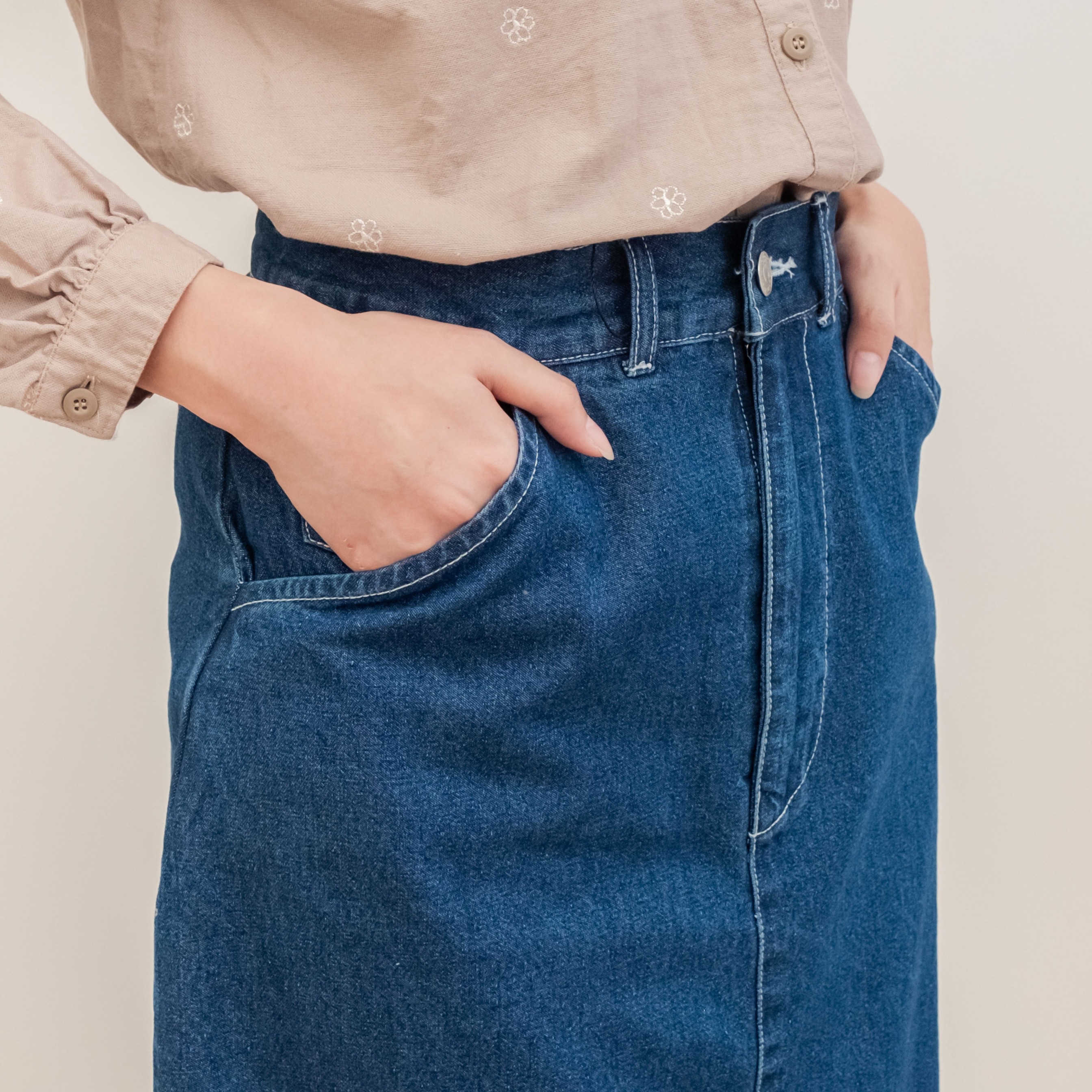 Kay Denim Skirt Blue
