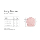 GIYOMI - Lucy Blouse - Kemeja Wanita - Kemeja Bahan Soft Cotton Blend - Blouse Gingham Bordir Bunga