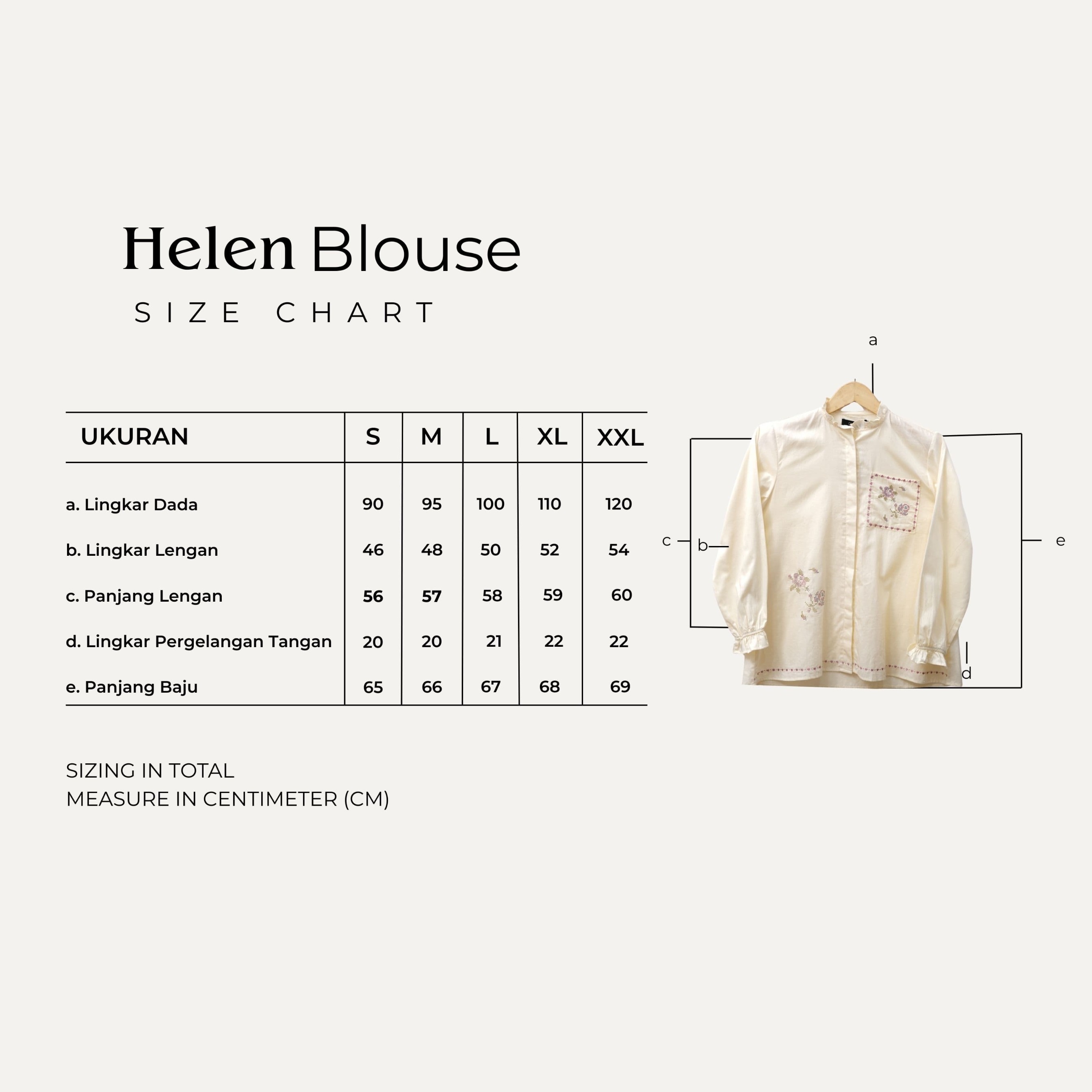 GIYOMI ID - Helen Blouse / Blouse Wanita / Blouse Bahan Textured Cotton / Baju Atasan Wanita