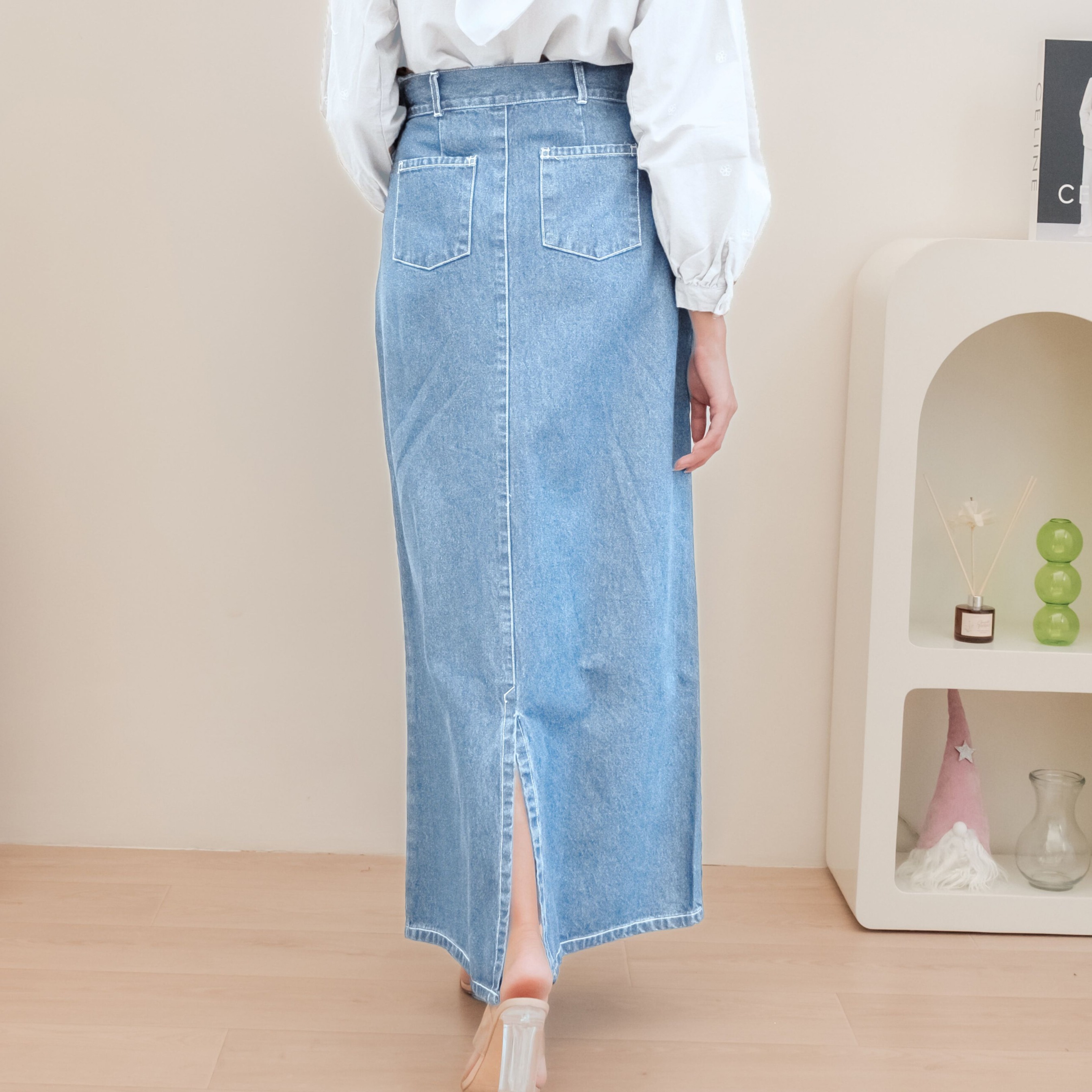 Kay Denim Skirt Light Blue