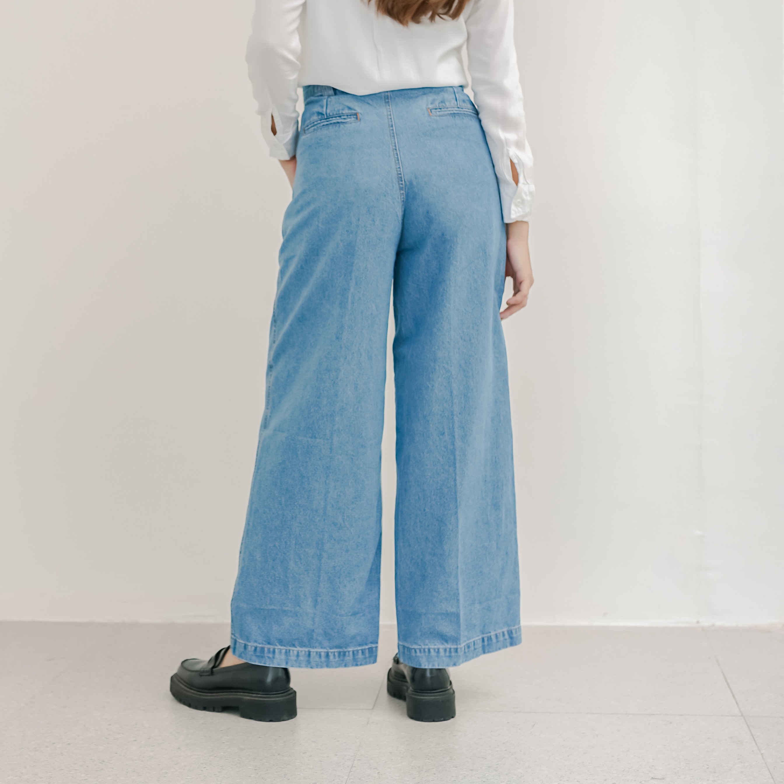 GIYOMI ID - Kulot Denim / Kulot Wanita / Kuton Bahan Denim / Bawahan Kulot Wanita