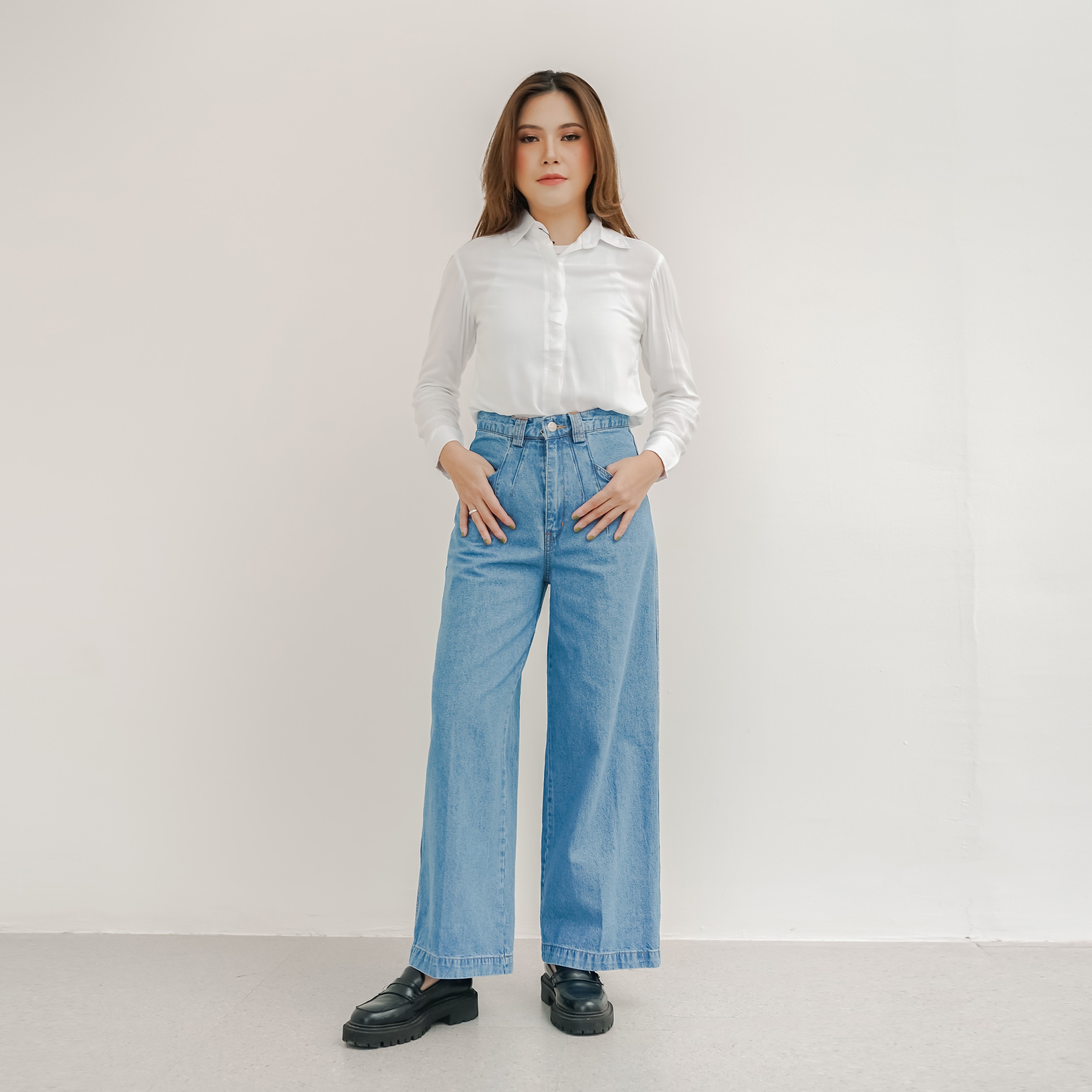 GIYOMI ID - Kulot Denim / Kulot Wanita / Kuton Bahan Denim / Bawahan Kulot Wanita