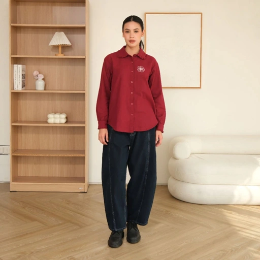 GIYOMI ID - Isla Blouse / Blouse Wanita / Blouse Bahan Linen / Baju Atasan Wanita