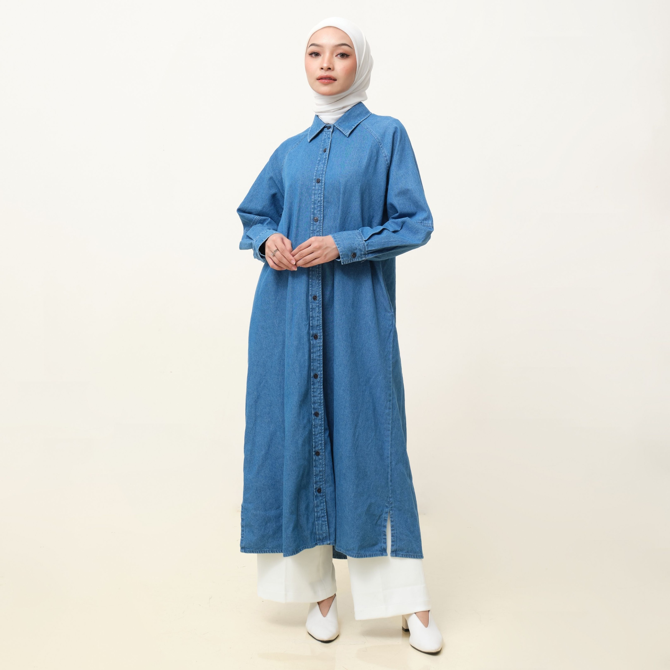 Giyomi Dere Midi Dress Medium Blue