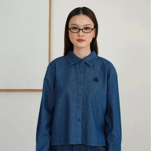 GIYOMI ID - Zoe Shirt / Kemeja Wanita Premium / Linen Look Stripe / Katun Linen