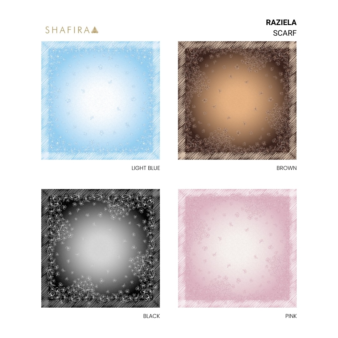 Shafira - Raziela Printed Scarf - Hijab Segi Empat Printed