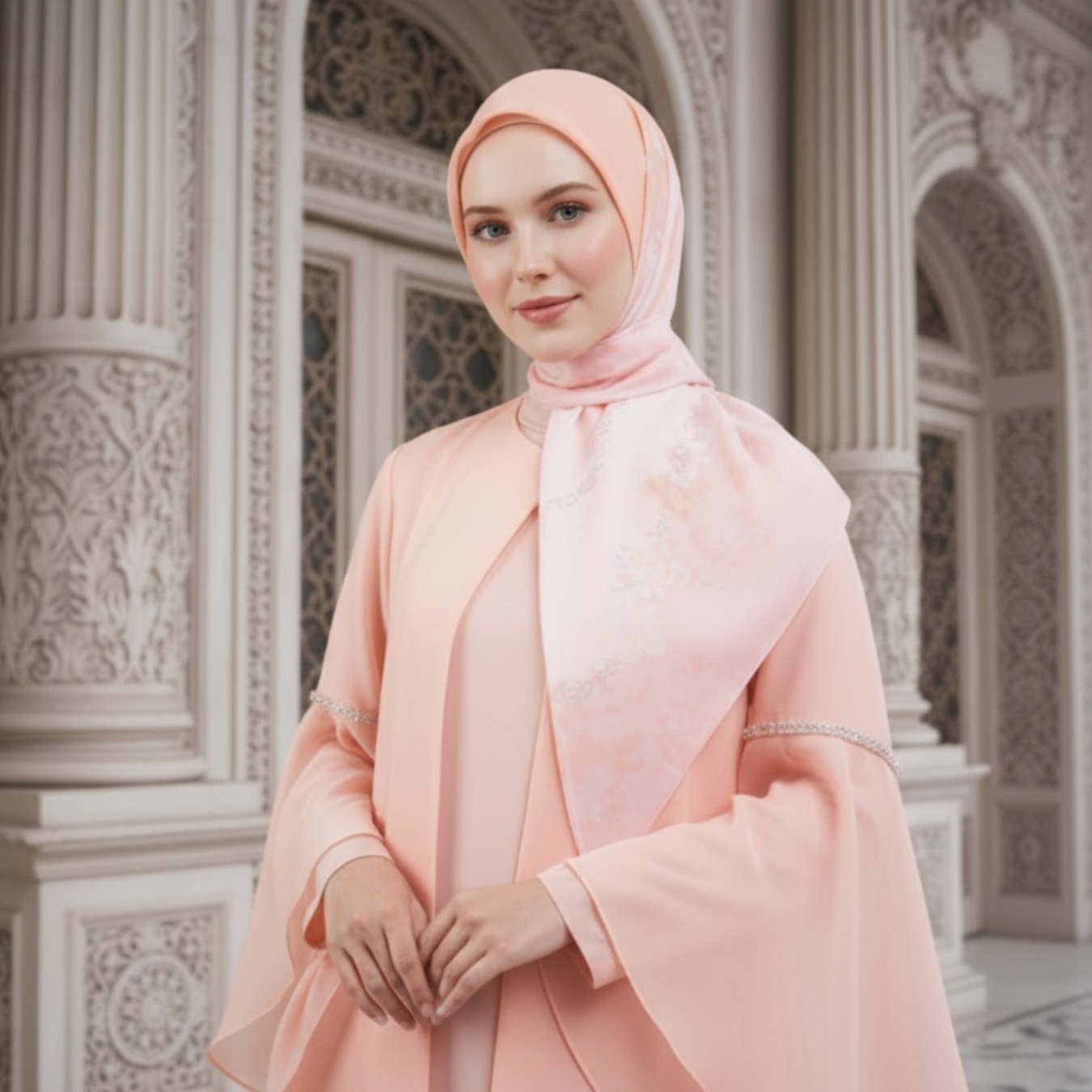 Shafira - Niomy Printed Scarf - Hijab Segi Empat Motif - Voal - Hard Box Packaging