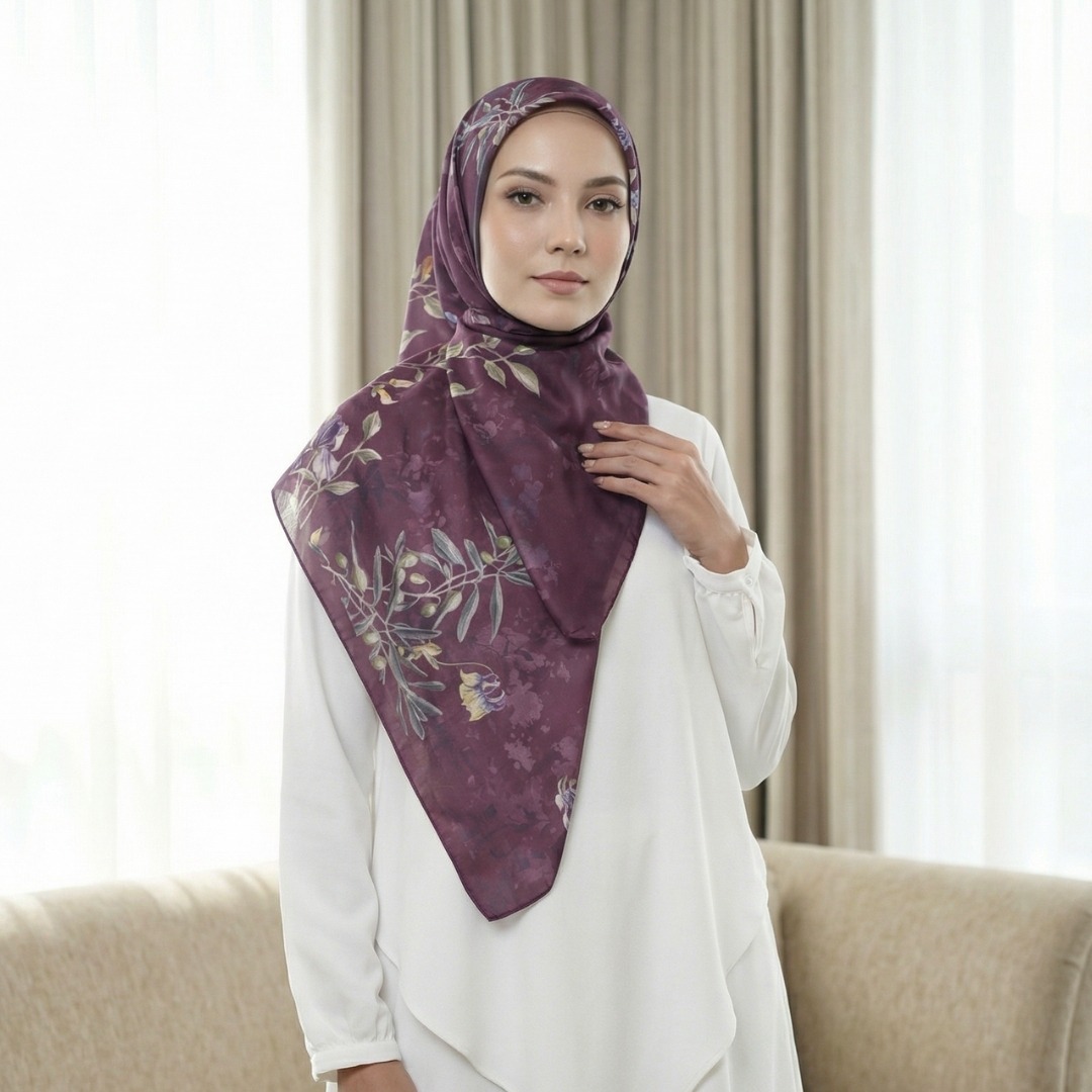 Shafira - Ethera Printed Scarf - Hijab Segi Empat Printed