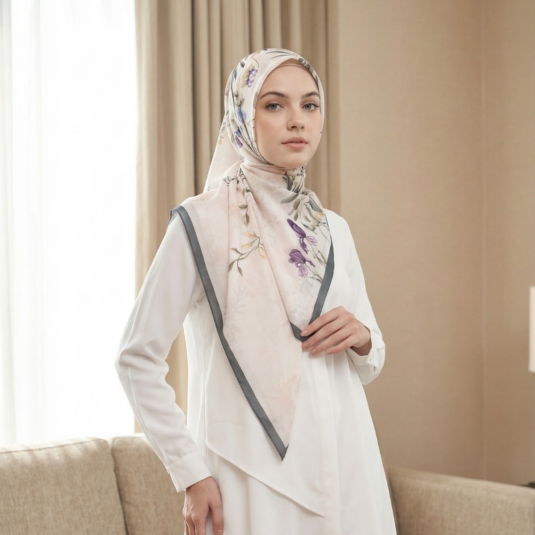 Shafira - Ethera Printed Scarf - Hijab Segi Empat Printed