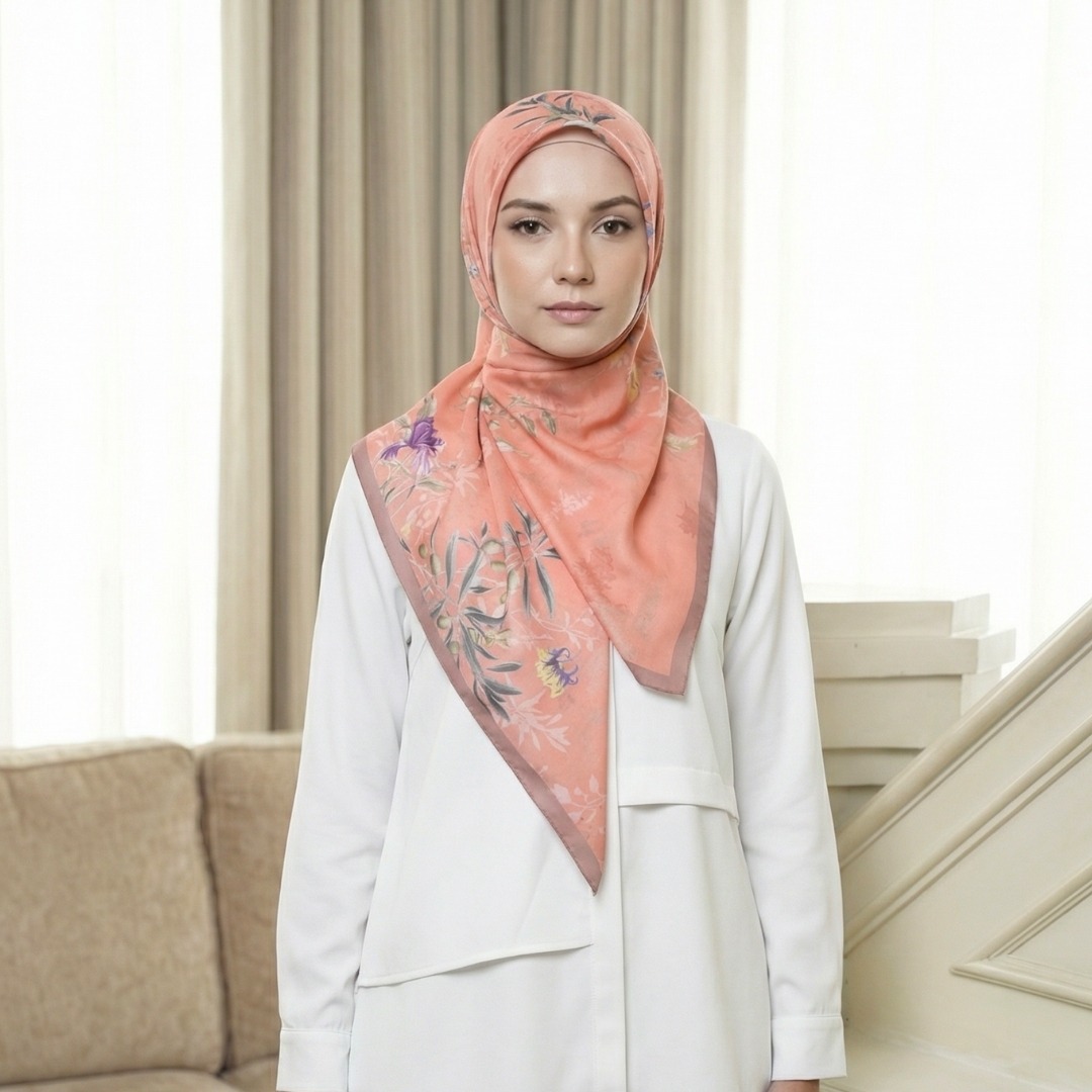 Shafira - Ethera Printed Scarf - Hijab Segi Empat Printed