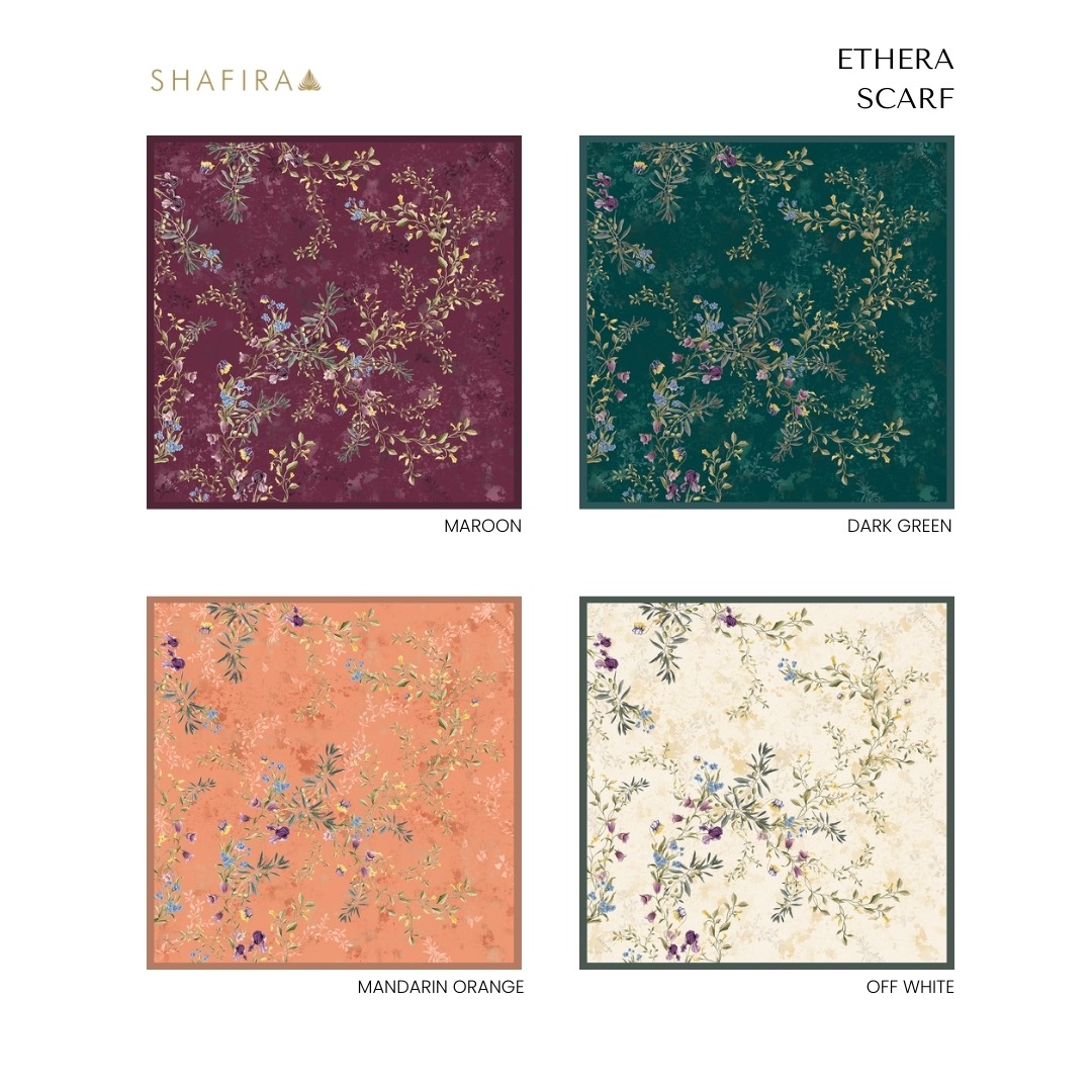 Shafira - Ethera Printed Scarf - Hijab Segi Empat Printed