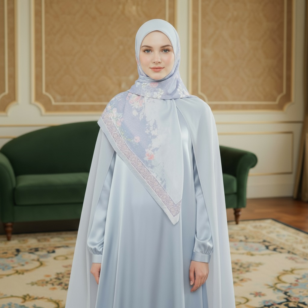 Shafira - Linzy Printed Scarf - Hijab Segi Empat Motif - Voal - Hard Box Packaging
