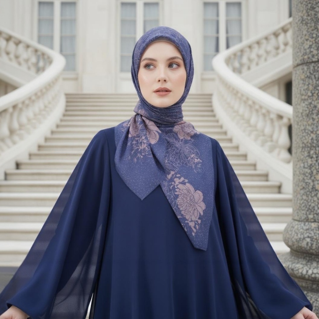 Shafira - Cezia Printed Scarf - Hijab Segi Empat Motif - Voal - Hard Box Packaging