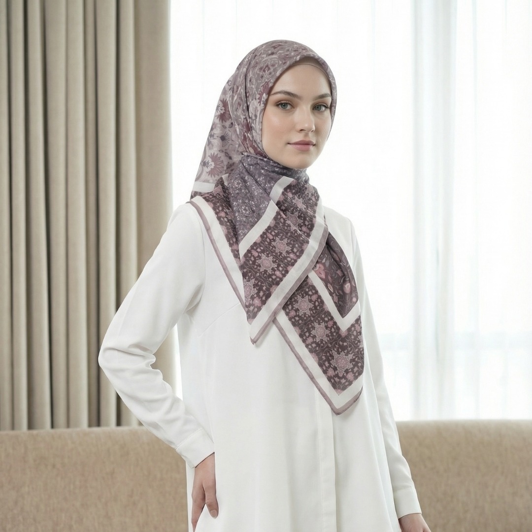 Shafira - Rudhaba Printed Scarf - Hijab Segi Empat Printed